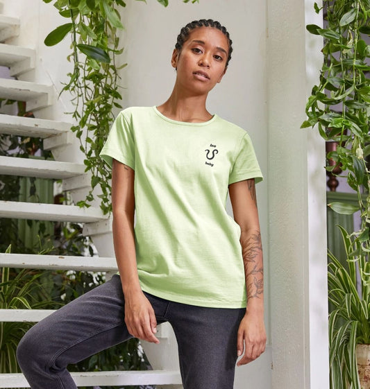 Women's leo design crew neck organic cotton t-shirt - Premium Eco Chic Printed T-shirt from Eco Threadz - Just £19! Shop now at Eco Threadz