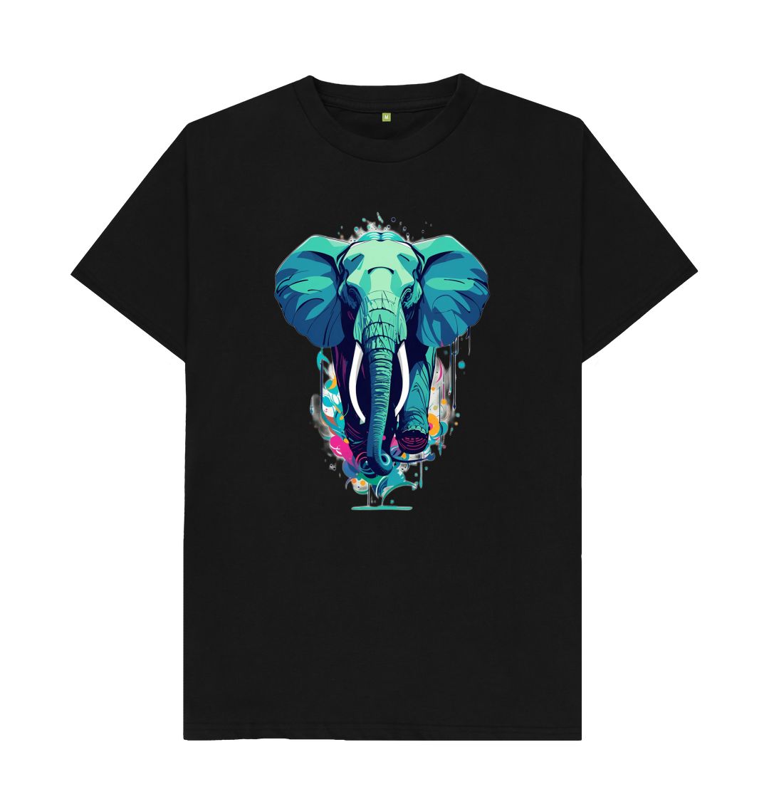 Men's elephant design organic cotton t-shirt - Premium Eco Chic Printed T-shirt from Eco Threadz - Just £20! Shop now at Eco Threadz