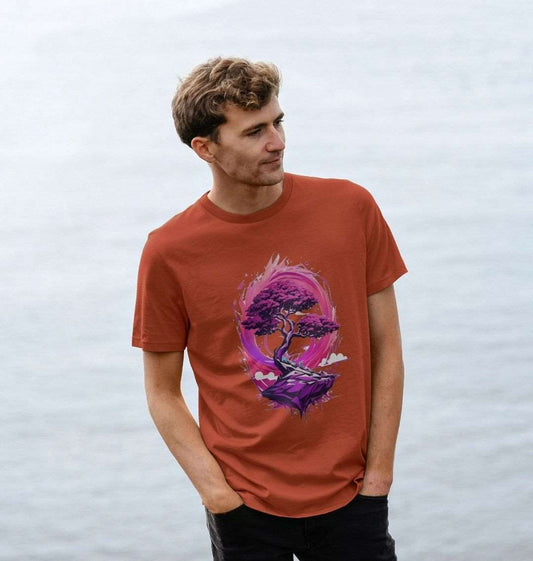 Men's dragon tree design organic cotton t-shirt - Premium Eco Chic Printed T-shirt from Eco Threadz - Just £20! Shop now at Eco Threadz