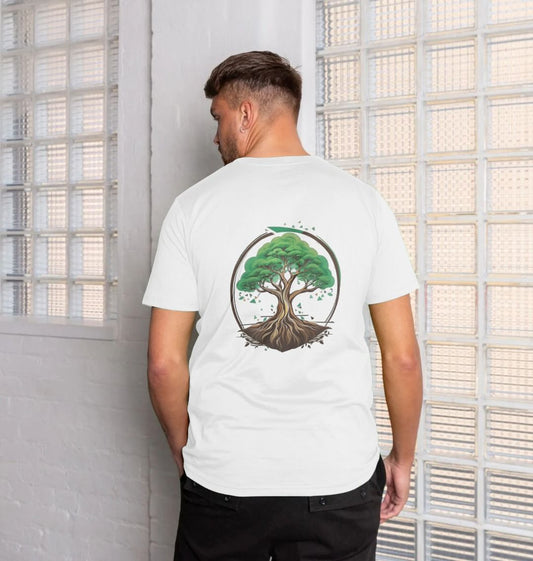 Men's baobob tree back design organic cotton t-shirt