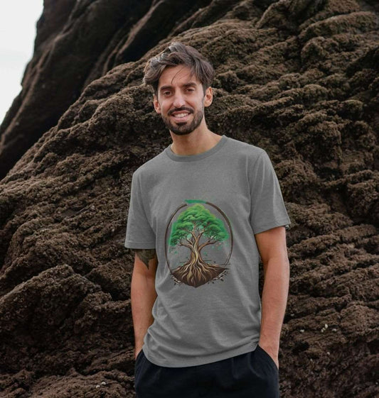 Men's baobob tree design organic cotton t-shirt - Premium Eco Chic Printed T-shirt from Eco Threadz - Just £20! Shop now at Eco Threadz