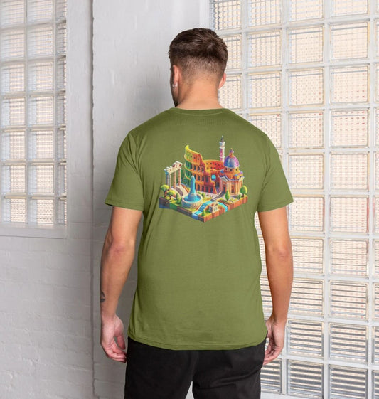 Men's Rome voxel back design organic cotton t-shirt - Premium Eco Chic Printed T-shirt from Eco Threadz - Just £27! Shop now at Eco Threadz